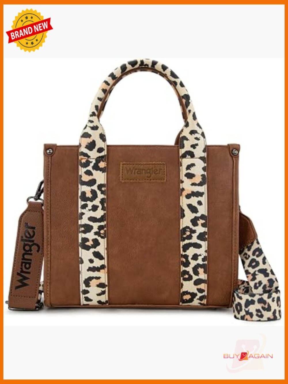Western Tote Bag with Aztec Crossbody Strap, Medium Zip Purse